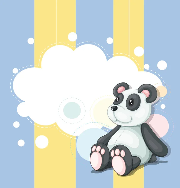 Une papeterie avec un panda — Image vectorielle