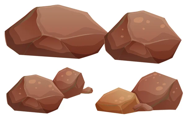 Big and small rocks — Stock Vector