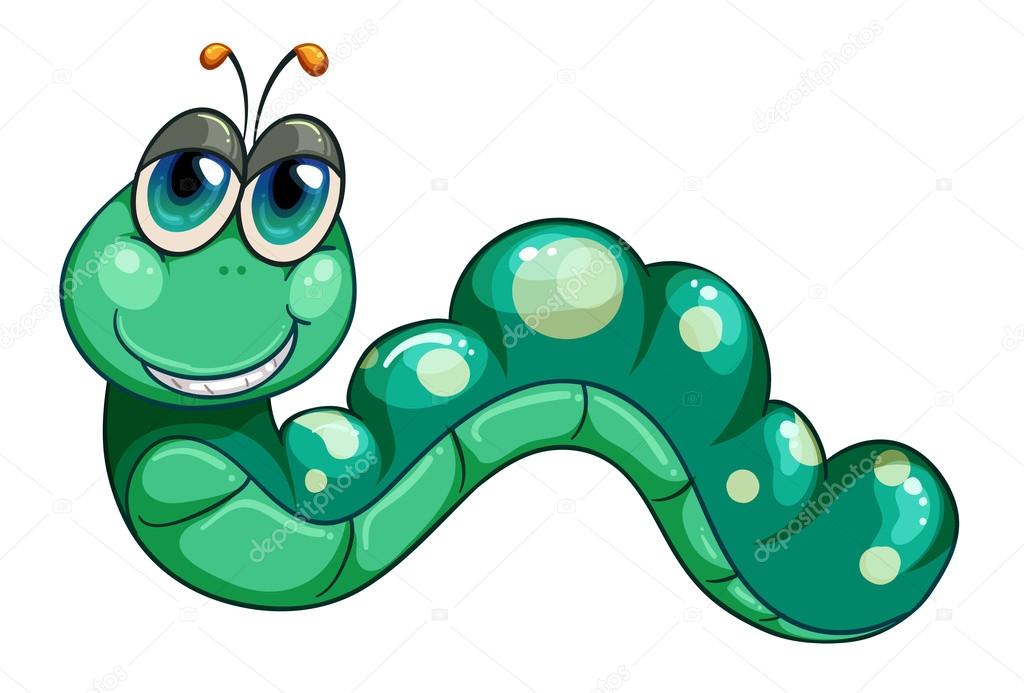 A green worm