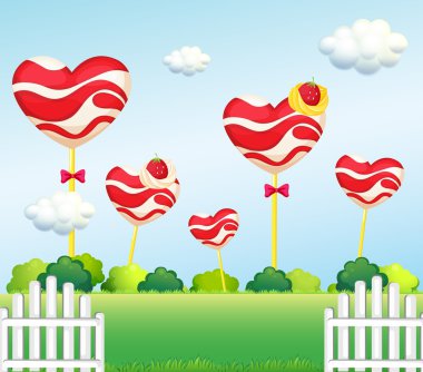 Lolipop dolu bir Bahçe