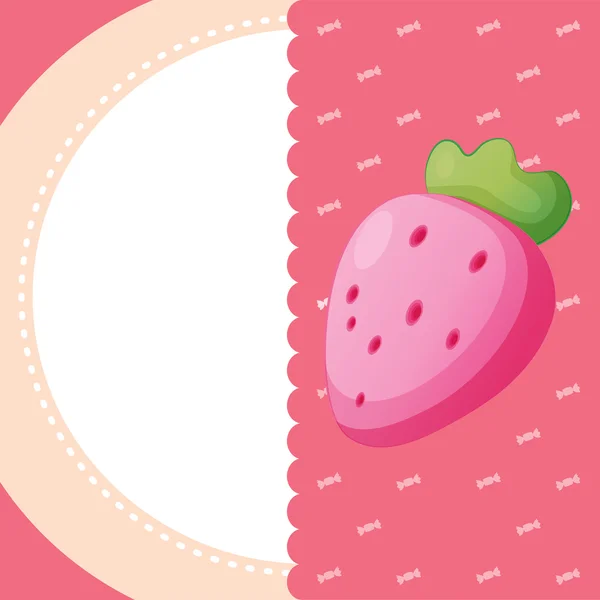 En mall med en jordgubbe — Stock vektor