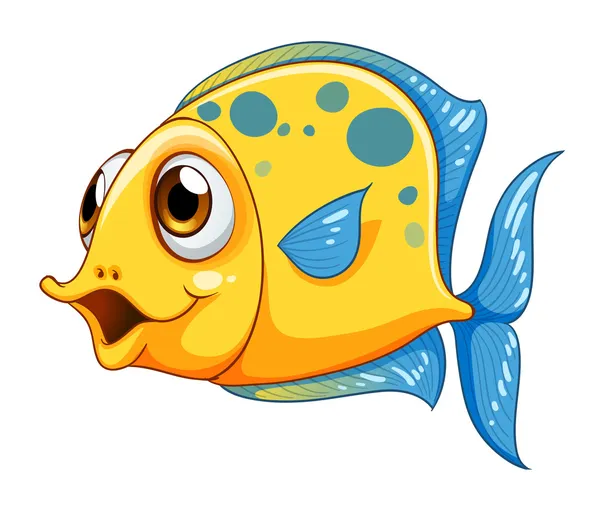 Un petit poisson jaune — Image vectorielle