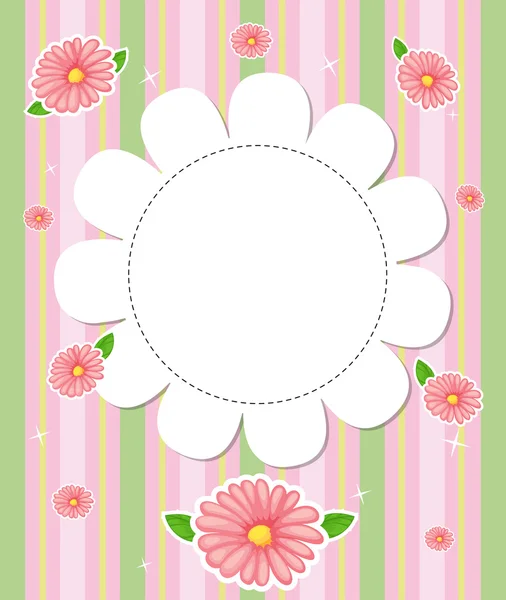 A flowery designed stationery — Stock Vector