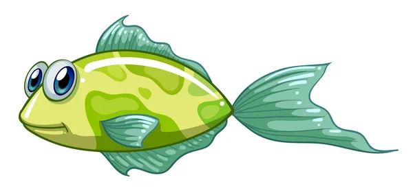 Un petit poisson vert — Image vectorielle