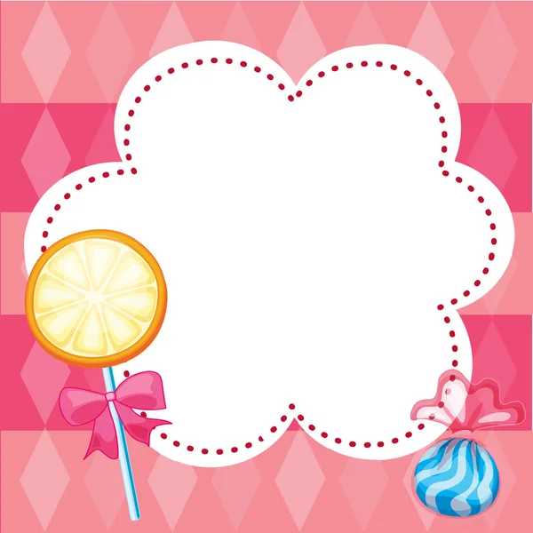 A stationery with candies — Stock Vector