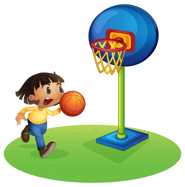 Anak Kecil Bermain Basket Stok Vektor Ilustrasi Anak Kecil Bermain Basket Bebas Royalti Depositphotos