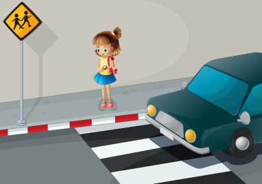 genç bir kız zaman içinde saatini kontrol