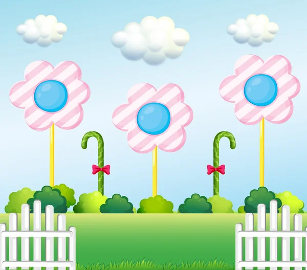 A lollipop garden — Stock Vector