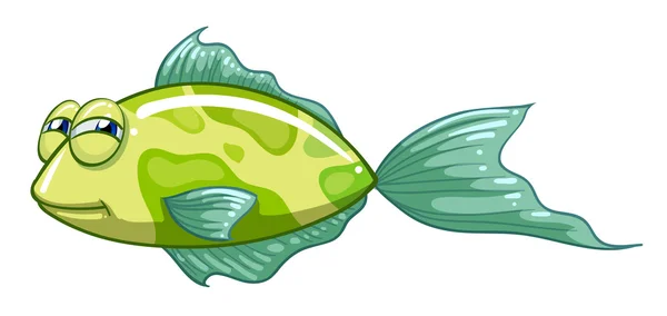 Un poisson vert — Image vectorielle