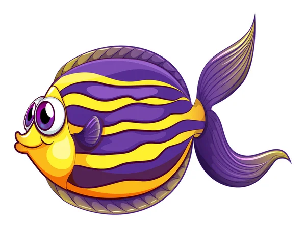 Un poisson rond coloré — Image vectorielle