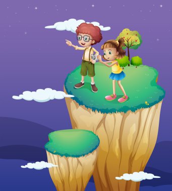 iki çocuk üst fotoğraf çekmek