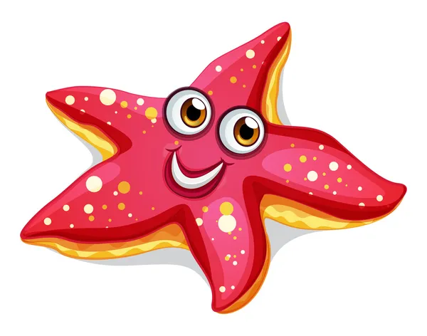 Gülümseyen bir deniz yıldızı — Stok Vektör