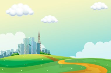 Hills yüksek binalar arasında