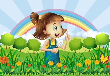 Bahçe bir genç kız