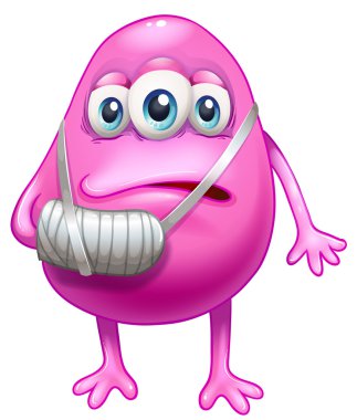 Yaralı bir pembe canavar