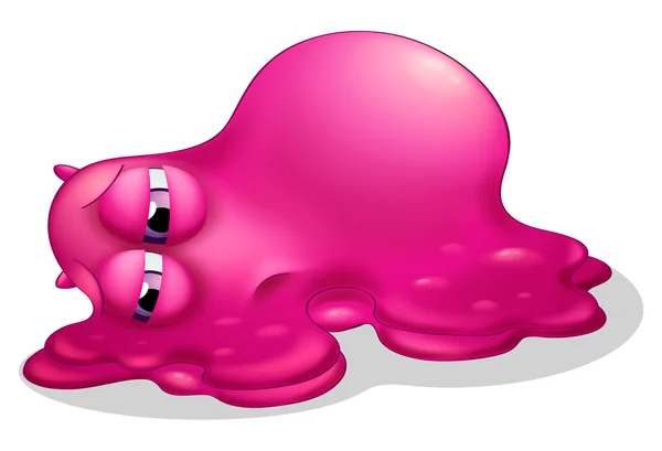 A frustrated pink monster — Stock Vector