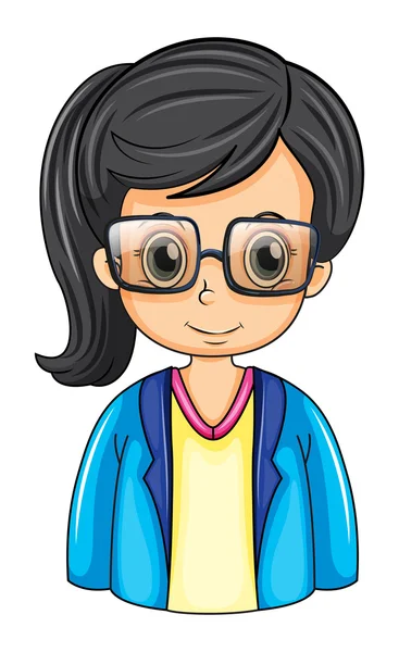 Egy női üzleti ikon egy szemüveg viselése — Stock Vector