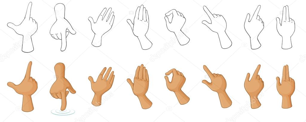 Different hand gestures