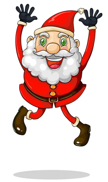 Santa claus springen — Stockvector