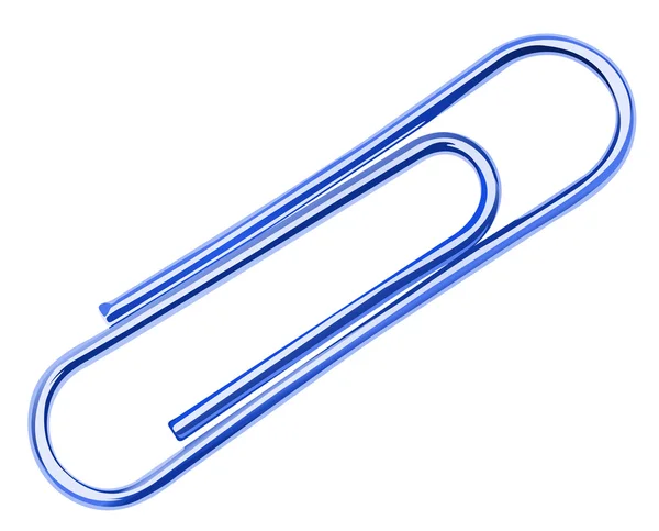 A blue paper clip — Stock Vector