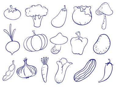Doodle tasarım meyve