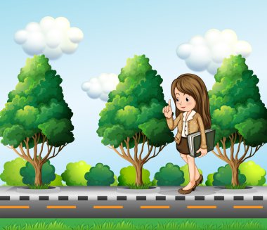 bir ofis çalışanı street yürüyüş