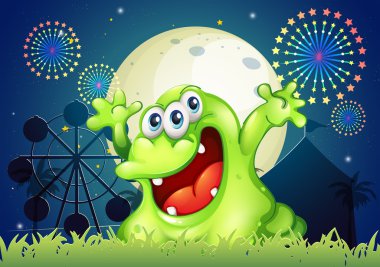 üç gözlü bir canavar karnavalda