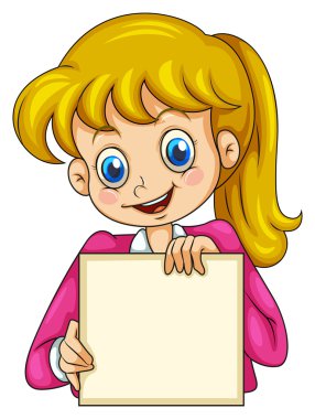 boş bir tabela holding genç iş simgesi