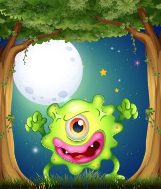 Yeşil gözlü canavar ile orman