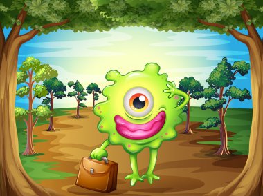 bir canavar bir ihale orman