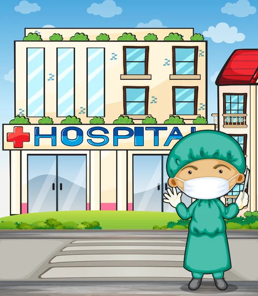  ,  ilustraciones de stock de Dibujo hospital