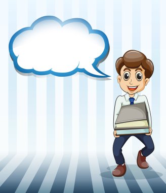 belgeleri bir sürü gülümseyen bir adam