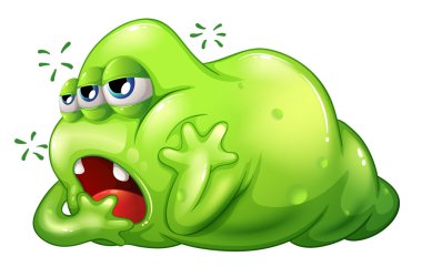 een greenslime monster in verveling