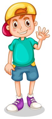 genç bir çocuk sallayarak