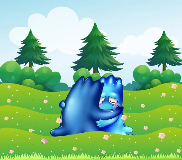 tepenin üstündeki bir arkadaş ve rahatlatıcı bir canavar