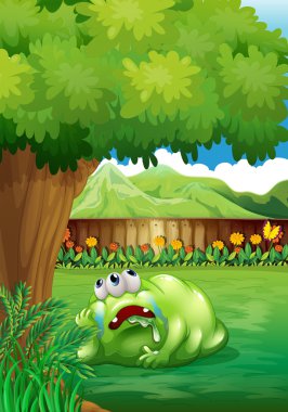 Ağacın altında yorgun bir canavar