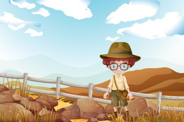 ciddi bir explorer kayaların ayakta
