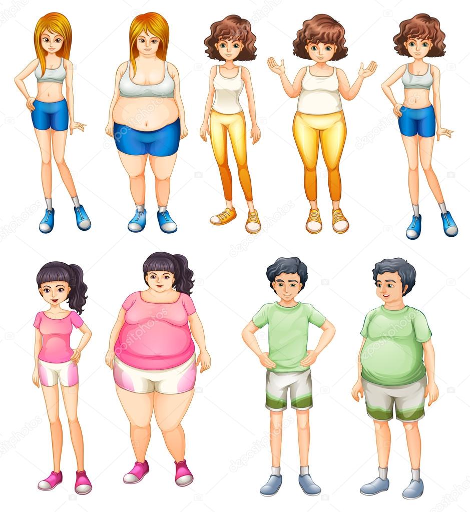 Fat and skinny people Stock Vector Image by ©interactimages #33634631 Fat and skinny people Stock Vector Image by ©interactimages #33634631