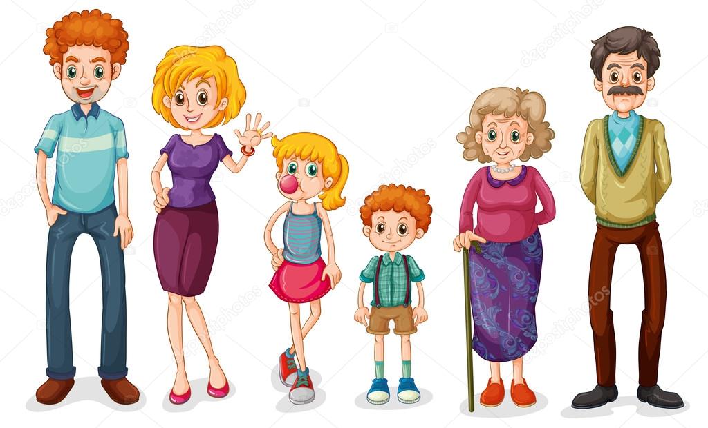 A Big Happy Family Vector Image By C Interactimages Vector Stock 33635481