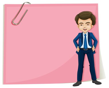 pembe tabela önünde duran bir yakışıklı bey