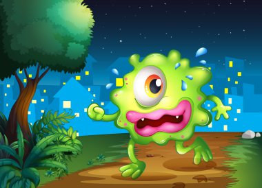 çalışan korkmuş bir canavar