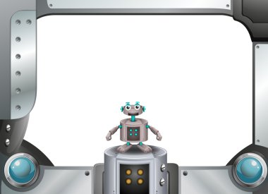Orta robot bekleyen bir metal çerçeve