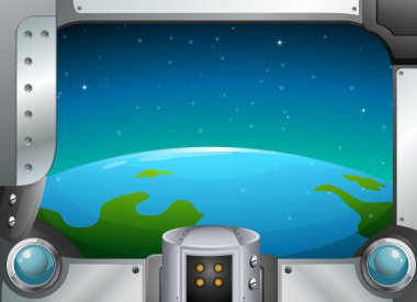 Dünya dış kısmı metal bir çerçeve