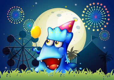 Sarı balon ile karnaval, canavar