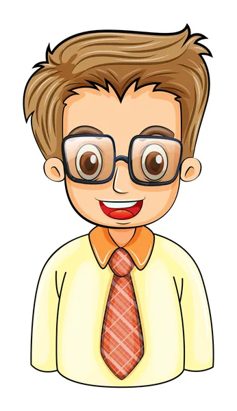 A handsome young man with an eyeglass — Stock Vector