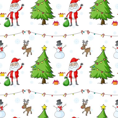 Noel Baba ve Noel tre sorunsuz bir yılbaşı şablonuyla