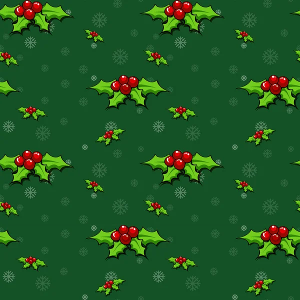 Un modèle de carte de Noël sans couture — Image vectorielle