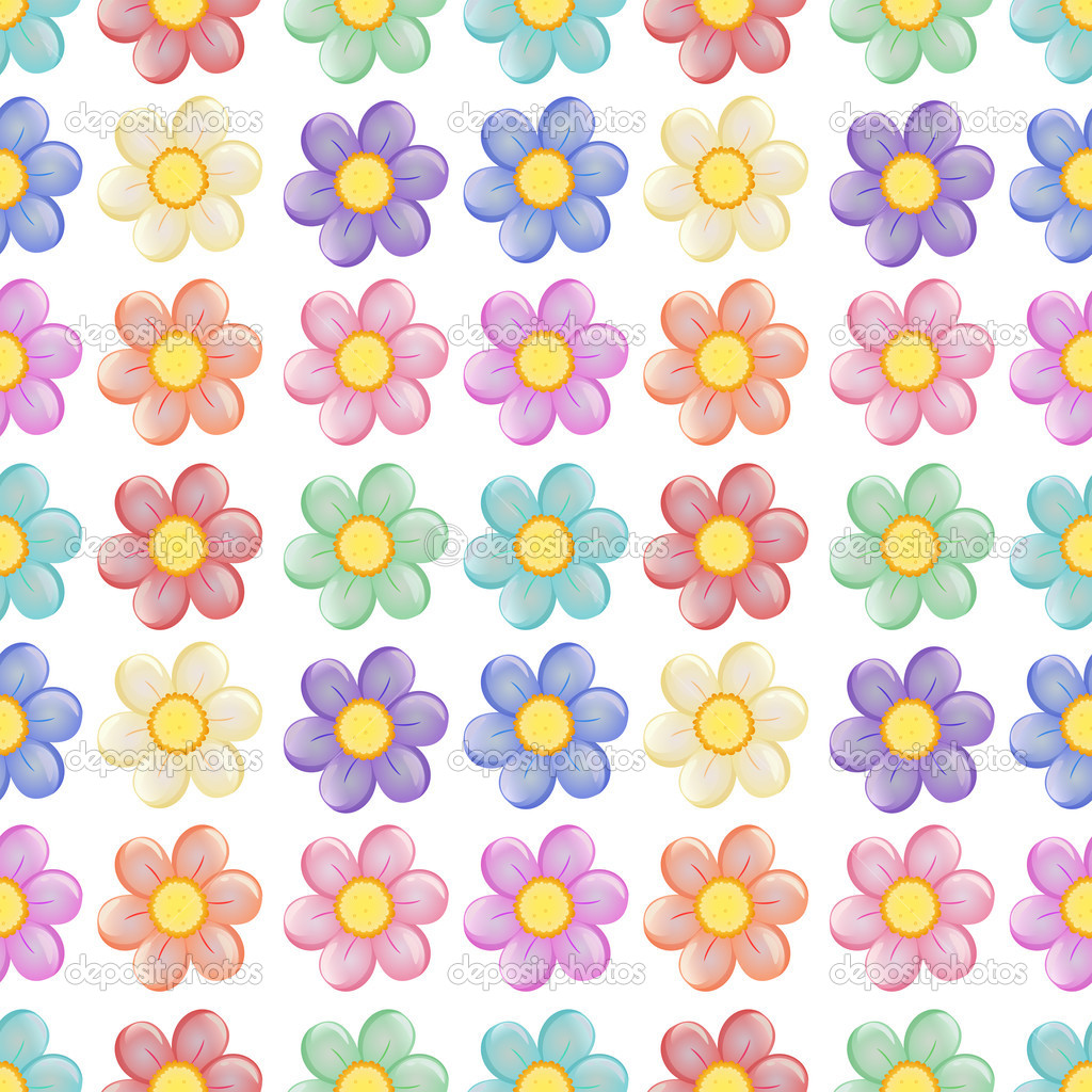 A seamless template with a floral design