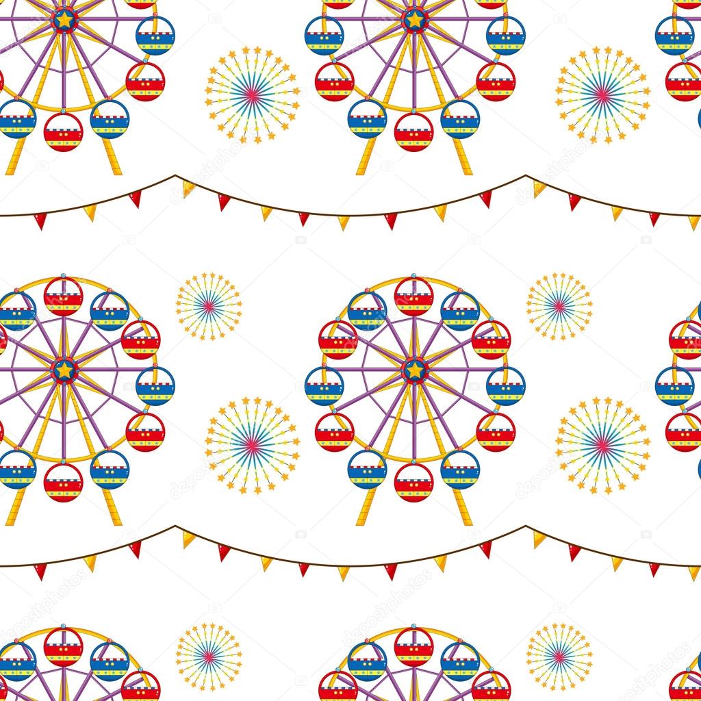 A seamless design with a carnival