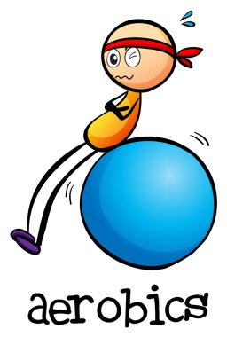 bir aerobik yapıyor bir çöp adam